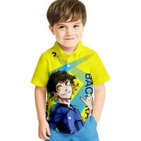 Plava brava Majica Anime kratkih rukava, Donja za muškarce, 3D print T majice Boyfried Pokloni Muške