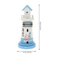 Lighthouse Decor Mediteranski stil Svjetionik Drveni mali ukras za ukrašavanje svjetionika