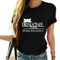 Dragonfly Inn Stars Hollow Majica za žene Gilmore Dragonfly majica Funny grafički tiskani kratki čahuri