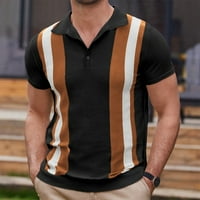 HHEI_K polo majice za muškarce Modni muški ljetni tanak fit udoban prugasta pletena majica
