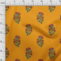 Onuone pamuk poplin senf žuta tkanina cvjetna blok tkanina za šivanje otisnuto zanata od dvorišta široko