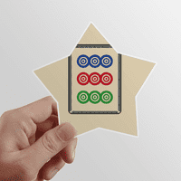 Mahjong krug točkica pločica uzorka zvijezda STAR naljepnica Paster vinil automatsko ukrašavanje naljepnica