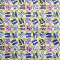 Onuone pamuk dres srednje žute tkanine plaža papučica tkanina za šivanje tiskane ploče za obnavljanje