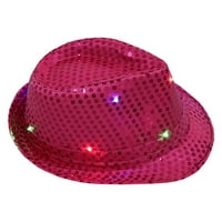 Baqcunre kašika šešica za sunčanje ribolovna kapa LED Sequin Glow Jazz šešir performanse Flash kaubojski
