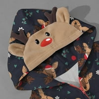 Uklapanje obiteljske božićne pidžame slatka velika glava jelena ispis modne porodice podudaranje mekane