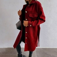 Ženske plus veličine kaputi i jakne jesen zimski kaputi topli gumbi vuneni rovovi preko odjeće Ženske