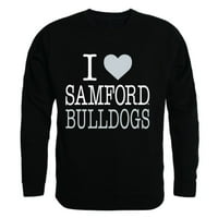 Ljubav Samford University Bulldogs Crewneck pulover Duks s dukserom Crni Medij