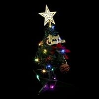 Mini Xmas Tree 1Set Mini božićno dekor Drvo Kućno svjetlosno drvo ukras za zabava