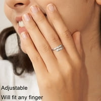 S sterling srebrni zagrljaji za žene za žene Teen Gilrs Podesivi prsten nakit majki dan rođendanski