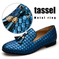 Muške haljine Loafer cipele klizanje na loafer tassel loafer plava veličina 12
