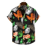 Solacol Muška košulja Summer Muška majica Havajska majica Muška majica Muška havajska majica Kratki