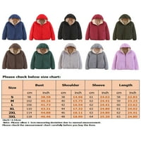 Grianlook Women kaput čvrsta boja jakna geometrijska patentna patentna odjeća dugi rukav dame elastična