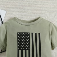 Toddler Baby Boy Outfits Odjeća za odjeću Majica + Camo Print Hlače Ljetna odjeća 6- mjeseci