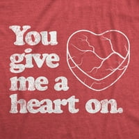Muški, dajete mi srce na majici smiješne Valentines Day Joke Grafički novost Tee Grafičke teže