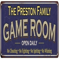 Porodica Preston Plava Game Game Metal Sign 106180037768