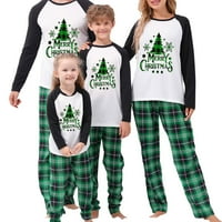 Goowrom Usklađivanje božićne porodice pidžama set za odmor božićne pisma PJS set za odrasle djecu dječjeg