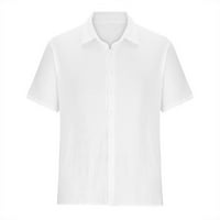Uorcsa temperament Tipka za čvrste džepove plaže kratki rukav muški majica bijela