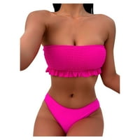Forestyashe Women Solid Colorbait bikini set push up kupaći kupaći kostim