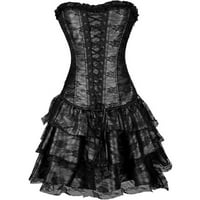 Ženska haljina haljina podne ženske dužine Vintage Gothic Tutu Drend Maxi haljina midevil gotičke haljine