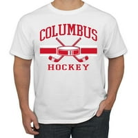 Divlji Bobby City of Columbus Hockey Fantasy Fan Sports Muška majica, Bijela, 5x-velika