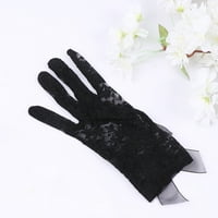 Par crna biciklistička rukavica Elegantne rukavice čipke Bowknot Zaštita od sunca Mitten Opremljenja