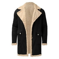 Eczipvz jakne za muškarce Muškarci Plus size Zimski patentni zatvarač kaput rever ovratnik dugih rukava