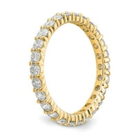 14K žuti zlatni prsten za prsten vječni dijamant 1.5ct zajednička veličina prongnja 8