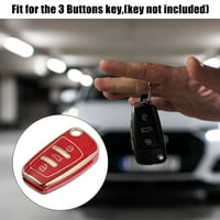 Tipka za auto tipku za ključeve daljinski ključ FOB Case TPU dugme Puni zaštitni poklopac crvena za