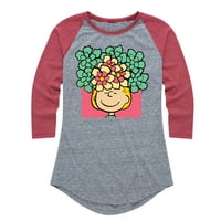 Kikiriki - sally cvijeće - ženska grafička majica Raglan