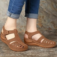 HVYesh Ženske sandale zatvorene sandale za žene boemske ležerne ljetne drevne cipele sandale s ravnim otvorenim cipelama