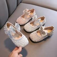 Obuća za mališane cipele Little Girl Bow Mary Jane Glitter Pearl Ballet Flats Party School Wedding