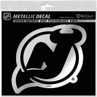 New Jersey Devils 6 Srebrni metalik stil naljepnica Die Cut naljepnica Auto Hokej