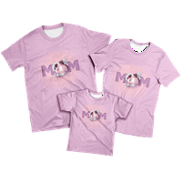 Majčin dan porodični majica Dječja 3-godina majica Djevojka crtana majica Classic Crtani odjeća Dječji