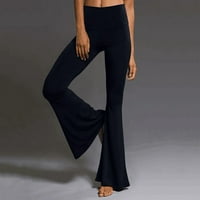 Cuekondy ženske solidne boje labave hlače Ležerne plesne pantalone joge hlače visokog struka