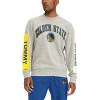 Muške Tommy Jeans Gray Golden State Warriors James Patch pulover Duksera