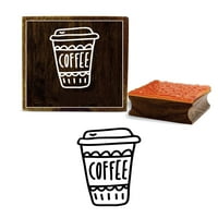 Printtooo Cup za kafu Dizajn Dnevna kartica Kvadratni drveni drveni gumeni blok marke