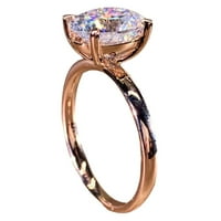 Dame Fashion Diamond Modni kreativni ovalni dijamantni prsten nakit
