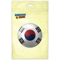 South Koreja Flag Soccer Loc Cutt Futbol Fudbal Pinback Dugme Pin značka