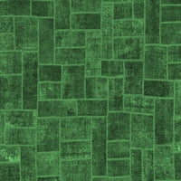 Ahgly Company u zatvoreni kvadratni patchwork smaragdno zeleni prelazne prostirke, 3 'kvadrat