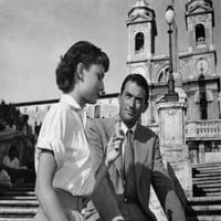 Rimski odmor Gregory Peck Audrey Hepburn Jedite sladoled španski koraci Fotografija