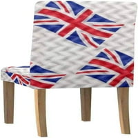 Union Jack Zastava Velike Britanije Stretch stolica Prekrijte zaštitni sjedalo klizač za blagovaonicu