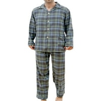 Haite Muška noćna odjeća za spavanje snimke s dugim rukavima Flannel pidžame setovi Početna odjeća Lounge
