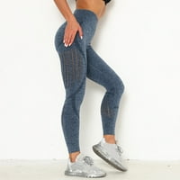 Bespremljena vježbanje za vježbanje Žene visokog struka Fitness Yoga hlače podizanje rastezljivog tmum