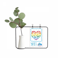 Rainbow modeliranje srca LGBT prozirno staklo Viseće boca ukrasa vaze