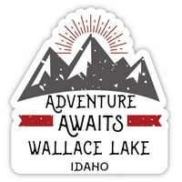 Wallace Lake Idaho suvenir Vinil naljepnica za naljepnicu Avantura čeka dizajn
