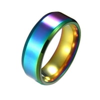 Shangqer prsten unise nehrđajući čelik ogledalo lagani prsten za prste za vjenčanje