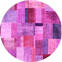 Ahgly Company u zatvorenom okruglim patchwork ružičastim prelaznim prostirkama, 3 'runda