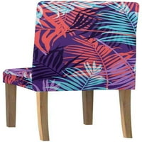 Tropički palminski list uzorak neon obojene rastezanje stolice zaštitni sjedalo klizalo za blagovaonice
