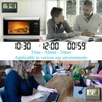 DocOler LCD Timer digitalnog alarma Veliki ručni ručni odbrojavanje za kuhanje tuš kabine Štaperičasti