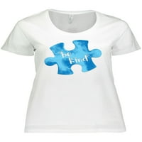 Inktastična podizanja autizma Budite ljubaznu plavu puzzle žensku majicu plus veličine